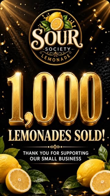 1,000 lemonades sold